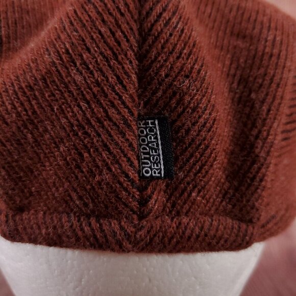 Outdoor Research Pub Cap Mens Size S/M Ear Flaps Wool Blend Brown Winter Hat - Picture 7 of 15